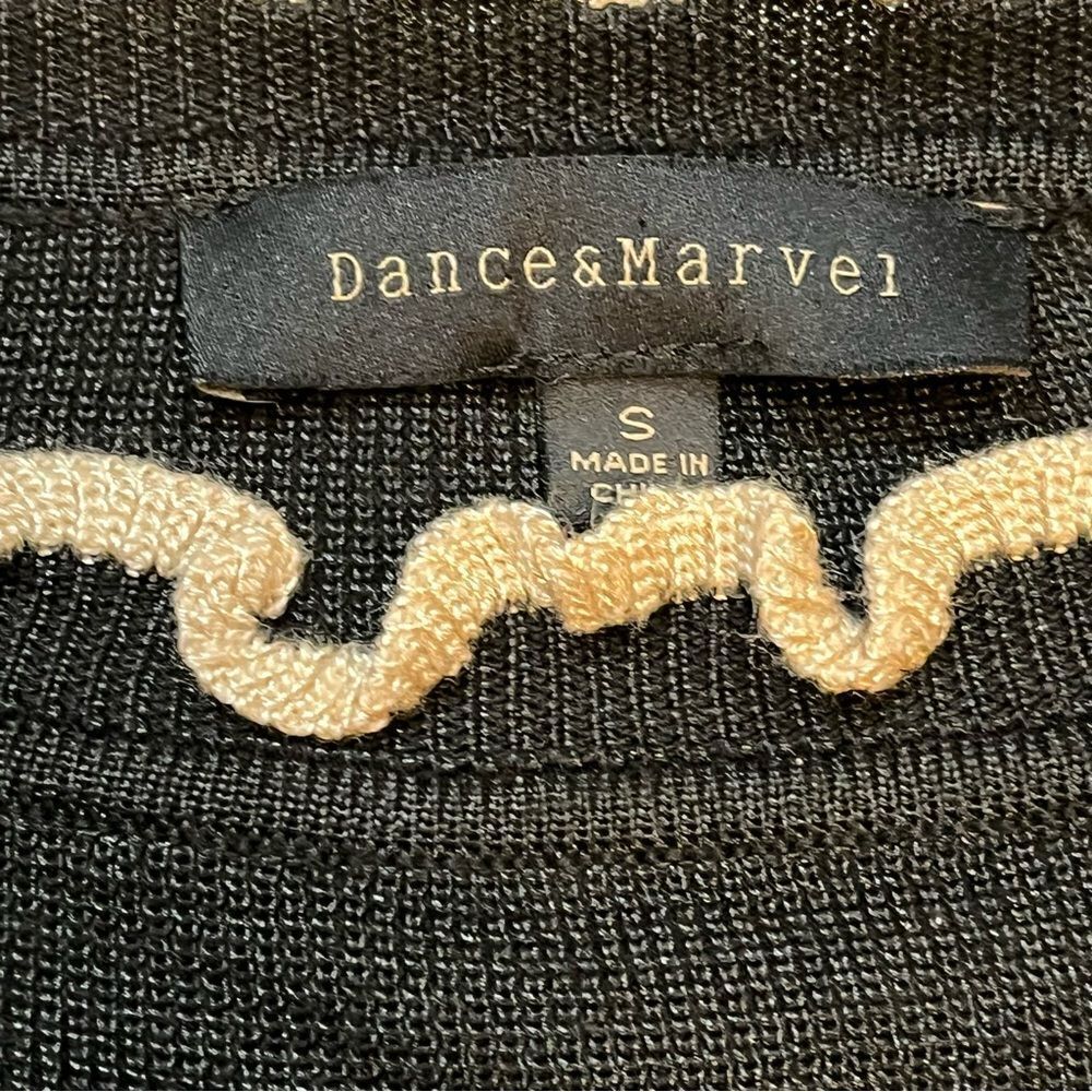 Dance & Marvel Black Ribbed Ruffle Sweater – Size S - Picture 16 of 16